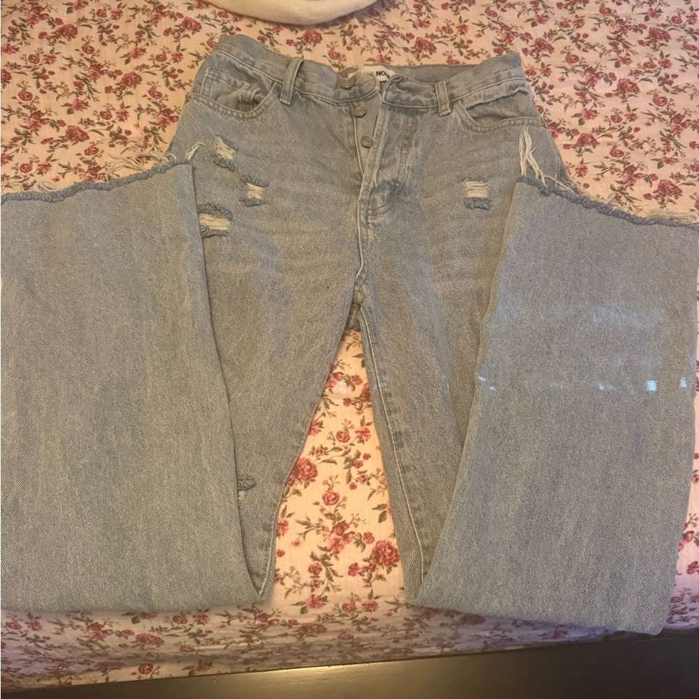 Fashion Nova Light Blue Straight Leg Jeans